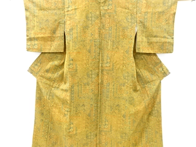 リサイクル　花更紗模様上代紬着物